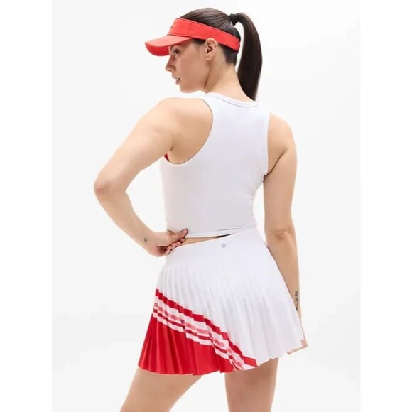 New Athleta M Match Point High Rise Pleated Colorblock 13 1/2" Skort Medium - Picture 7 of 8